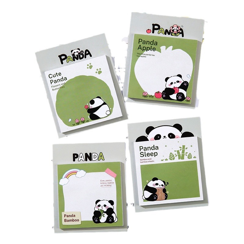 El lindo cuaderno de notas de panda se puede rasgar, pegajoso, de alto valor, cuaderno de notas para estudiantes, cuaderno de notas, papel de conveniencia para mensajes