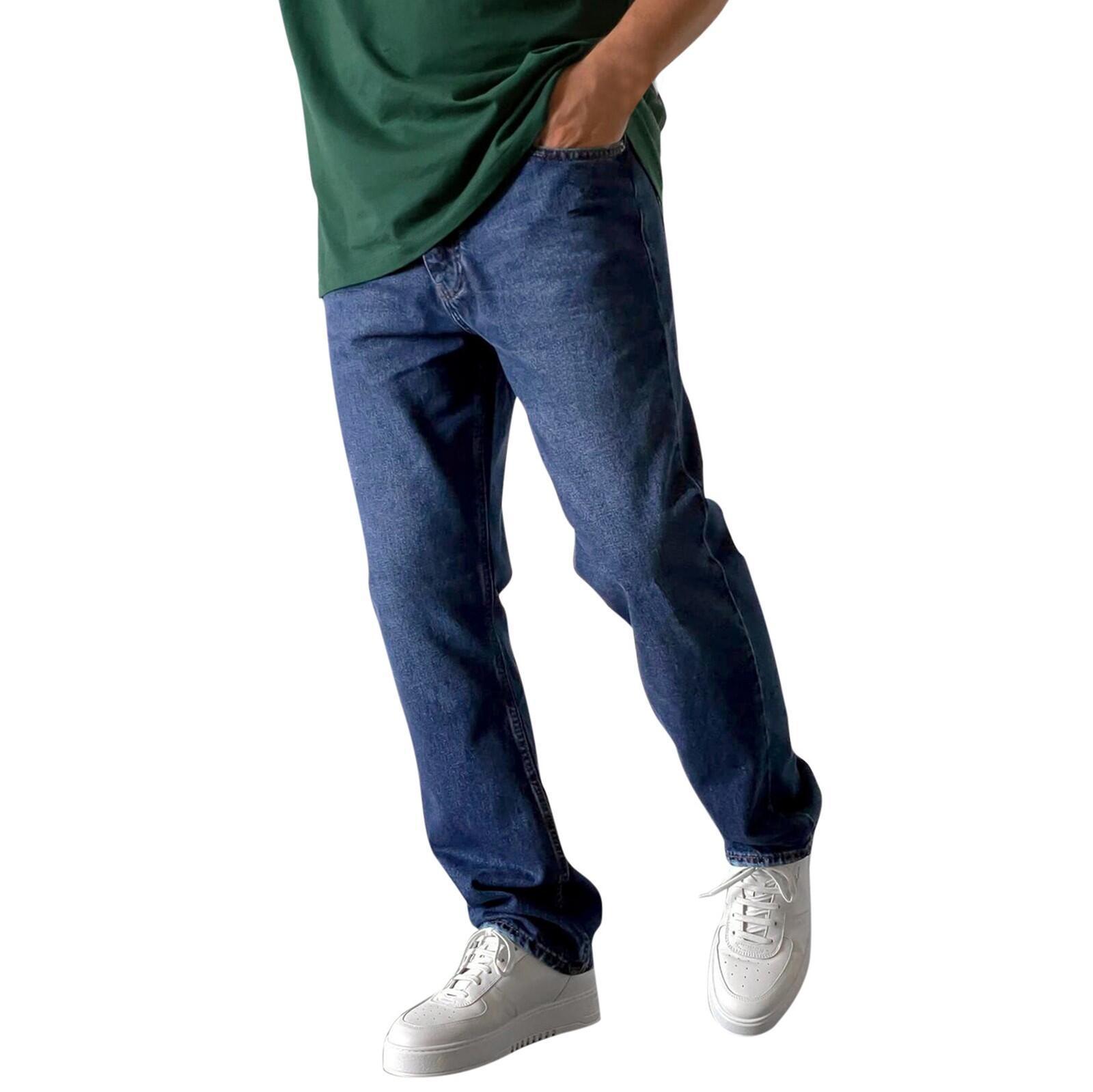 Europa y Estados Unidos comercio exterior transfronterizo vaqueros varones de color sólido rectos variados vaqueros varones