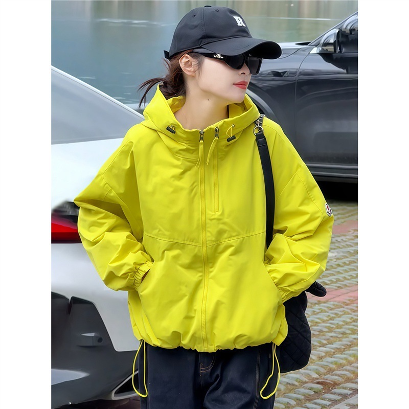 高级感连帽短款薄款外套女款春秋2025新款爆款休闲洋气宽松冲锋衣|undefined