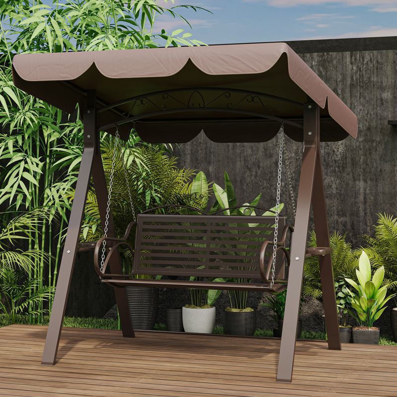 Double Courtyard Garden Outdoor Home Swing Chair Outdoor Villa Iron Garden Balcony Courtyard Rocking Chair Hanging Basket