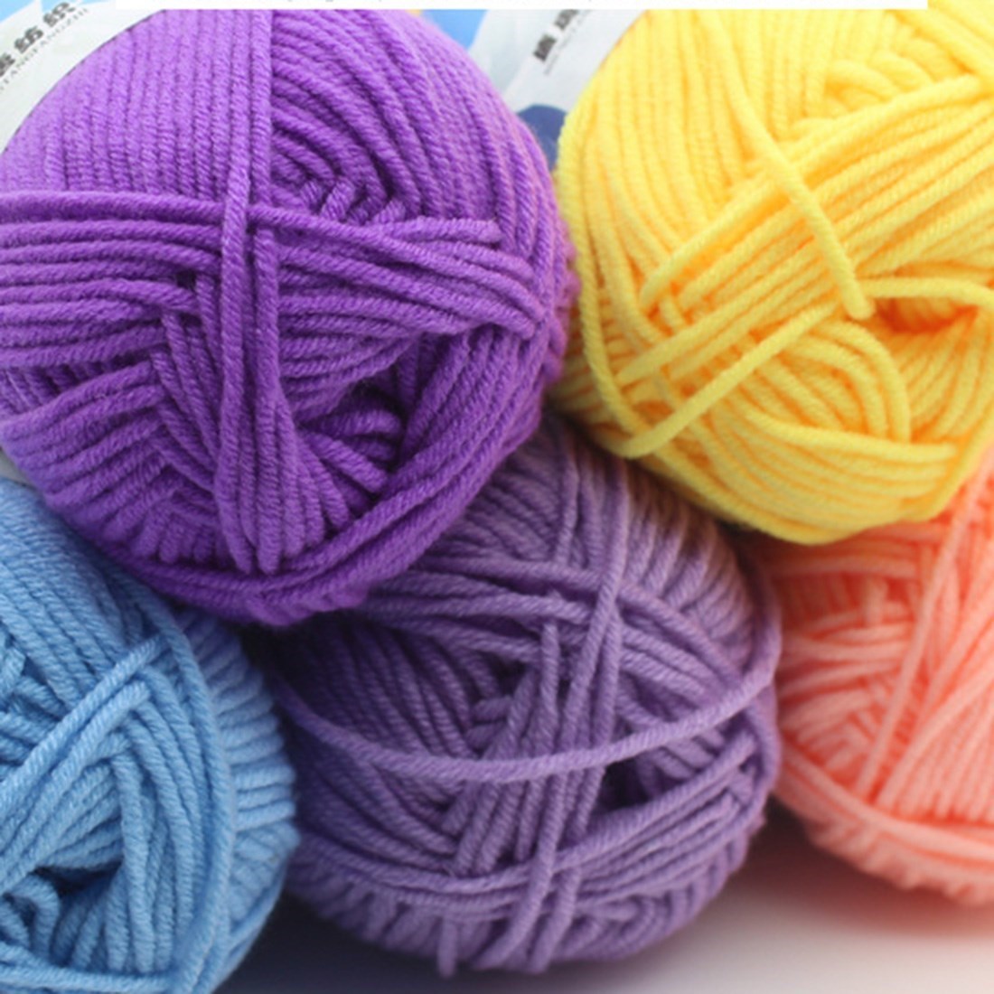 Sweet Soft Cotton Baby Knitting Wool Yar...