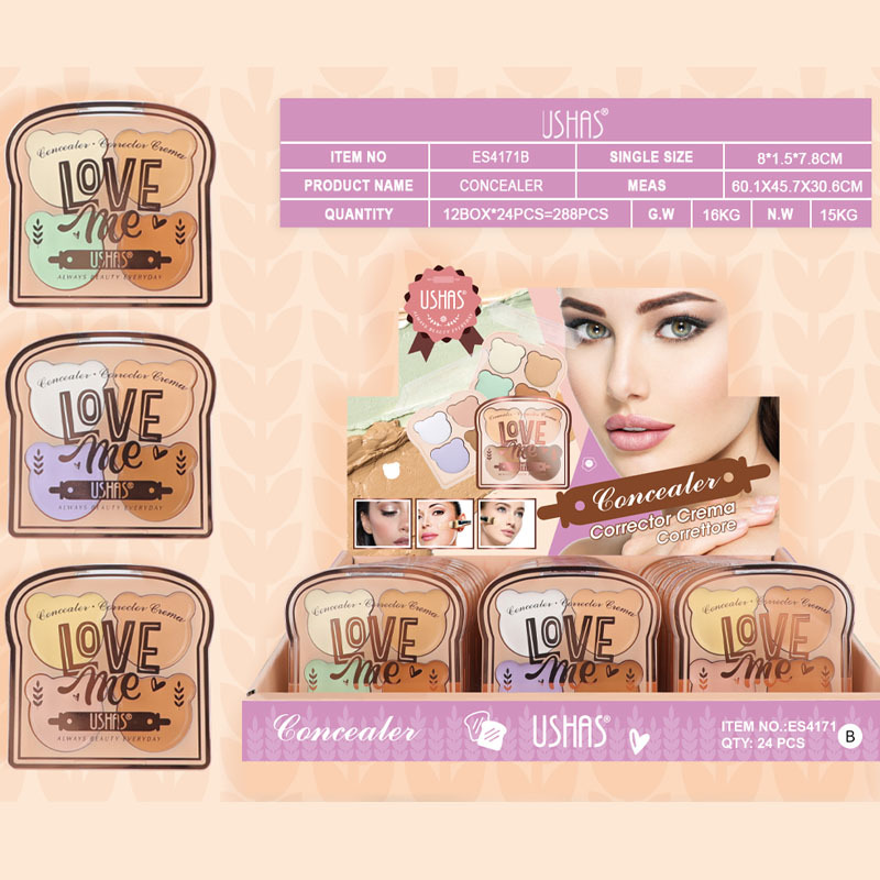 (Caja de presentación) Corrector de venta caliente de spot transfronterizo Cuatro colores de alto brillo 24 una caja ES4171B