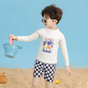 2025 new children's swimsuit boys split quick-drying swimming trunks swimsuit suit boys swimsuit a generation of hair