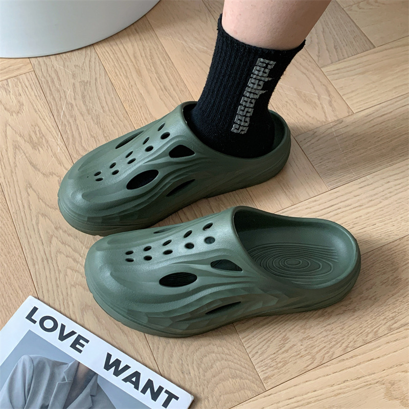 Hoka Croc Shoes Ola Men's Casual Sandals Outdoor Beach Shoes Non-Slip Eva Closed-Toe Slippers Suitable for Outdoor Wear