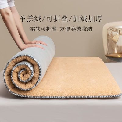 thickening Sherpa mattress Cushion household Mattress winter Plush Tatami mat student dormitory Single Mattress