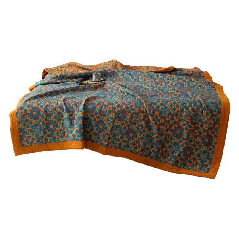 Роскошное трехслойное марлевое жаккардовое одеяло из чистого хлопка, многофункциональное хлопковое летнее одеяло для мамы и ребенка, дышащее многоцелевое покрывало на кровать