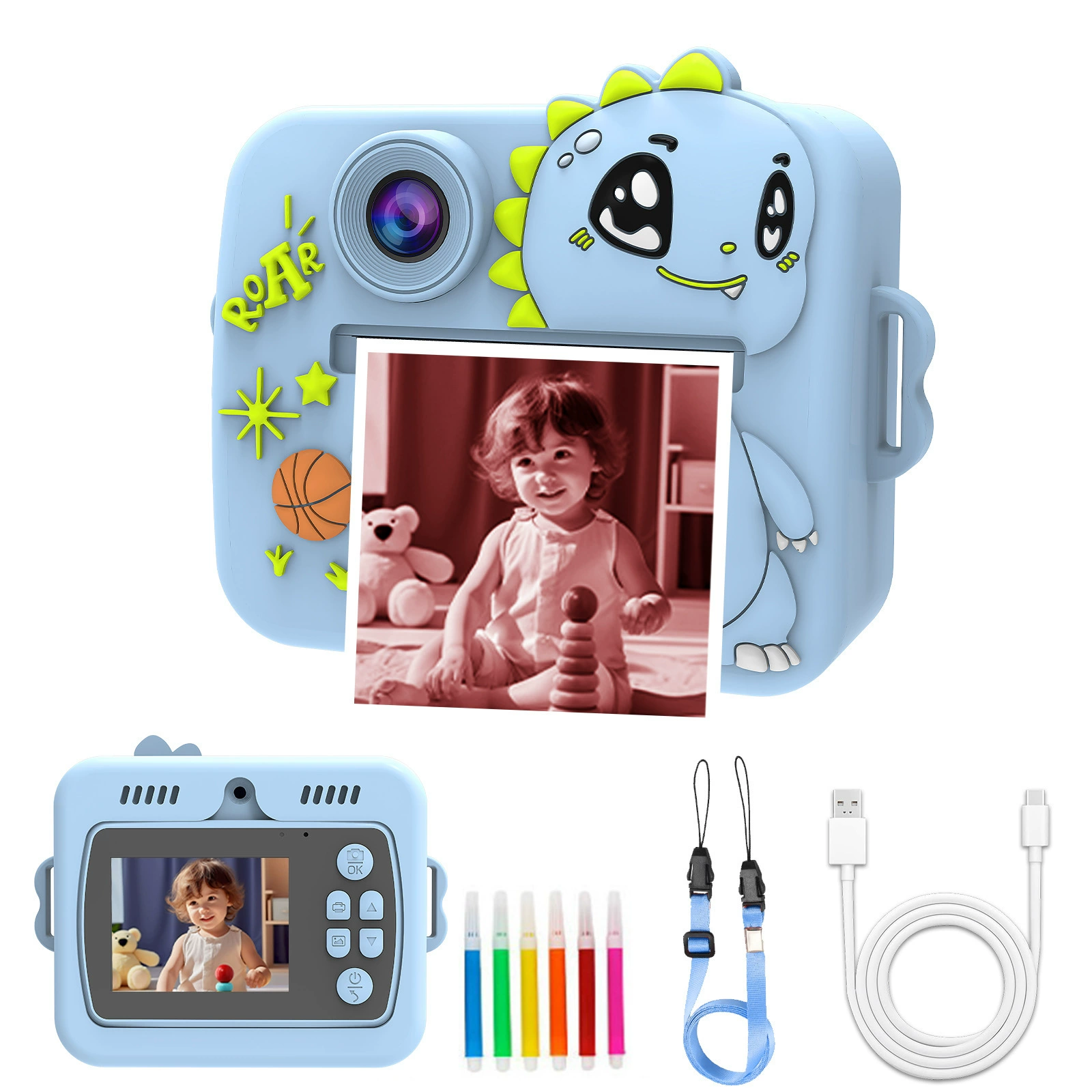 (Cross-border trading), polaroid, cartoon camera