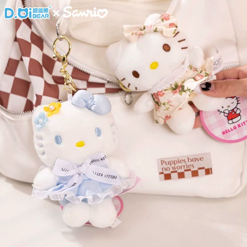 Hello Kitty, оригинальная плюшевая милая брелок-кукла, аксессуар для рюкзака