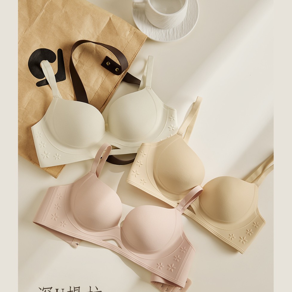 Venta directa de fábrica comercio electrónico transfronterizo Sudeste de Asia Vietnam Tailandia damas sin costuras sujetador de recogida lateral cómodo