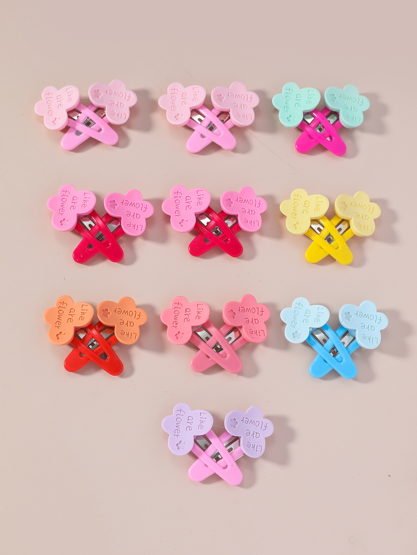 Daily Occasion Plastic Material Sweet Simple Style Girl'S Rabbit Flower Plumeria Plastic Handmade Hair Clip