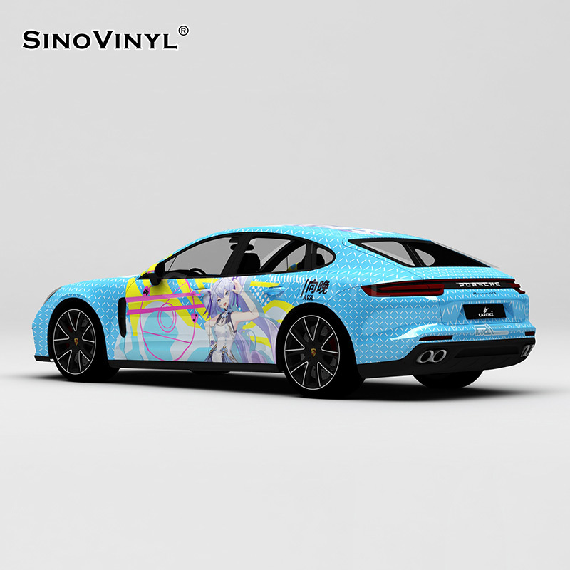 Carlake anime dolor coche serie coche que cambia de color película pretty Girl pintado pegatinas de cuerpo de coche de dibujos animados flor de cerezo coche que cambia de color