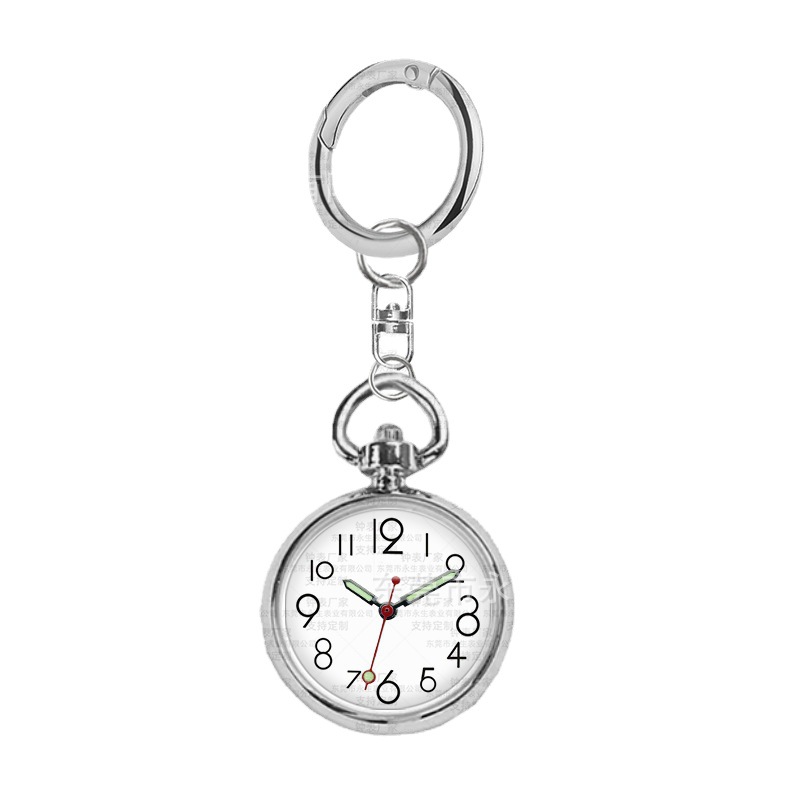 Reloj de bolsillo de las mujeres de ventas de fábrica nuevo llavero médico enfermera reloj de pecho reloj creativo estudiante examen reloj