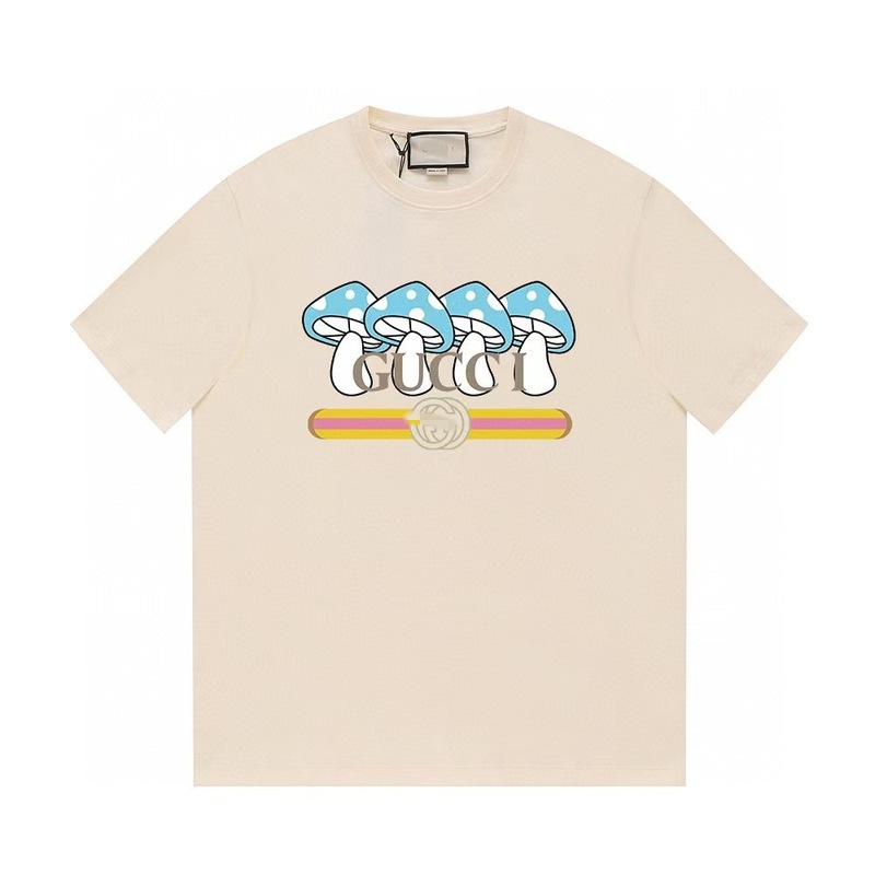 G's ヨーロッパ版半袖夏トレンドブランド古家プリントTシャツレタートップトレンドルーズ半袖TシャツカップルT|undefined