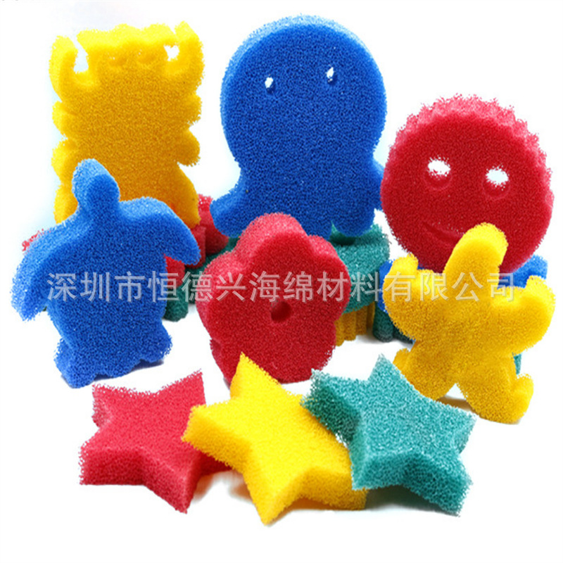 硅胶清洁洗澡海绵 厨房清洁海绵块 彩色过滤海绵硅胶吸油冲型