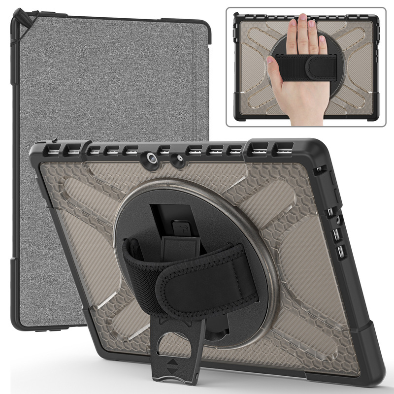 Suitable for Microsoft surfacepro8 Tablet Protective Cover TPU + PC Anti-fall Rotating Bracket Support Protective Shell