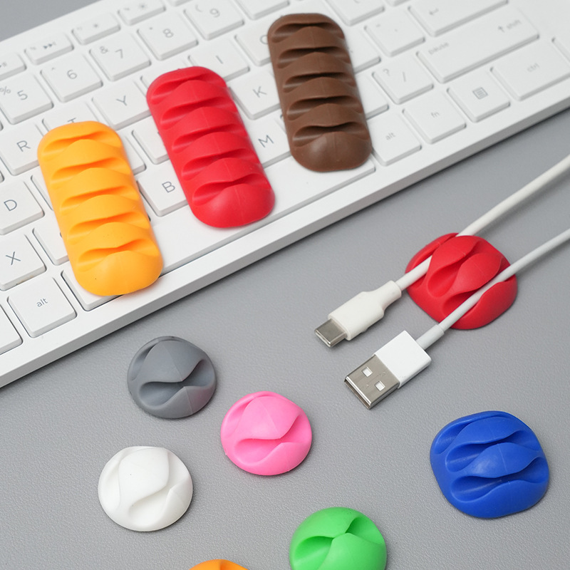 デスクトップ理線器バック付き固定線器自粘電線理線神器データ線収納巻線器|undefined