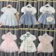 Girls' dress Summer 2025 New Stylish Fashionable Children's Princess Dress Puff Sleeve Little Girl's Poncho Dress
