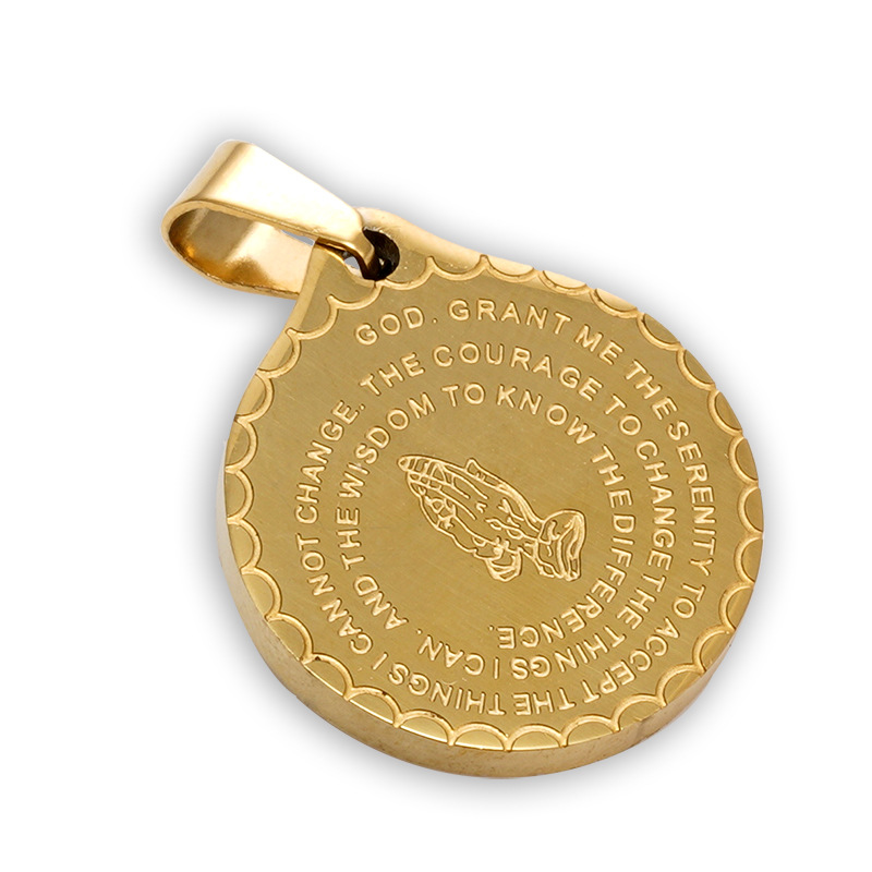 Fashion Letter Titanium Steel Plating Pendant Necklace 1 Piece