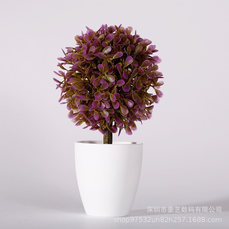 Simulación de plantas verdes, plantas en macetas, comercio electrónico, venta al por mayor, venta directa de fábrica, bola de hierba artificial de plástico, decoración del hogar, decoración del hogar image 26