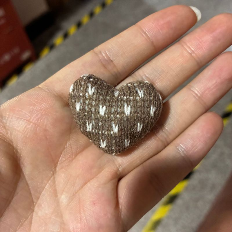 布艺手工diy配件 波点毛线爱心配饰 鞋包童装充棉辅料 钩针桃心|undefined