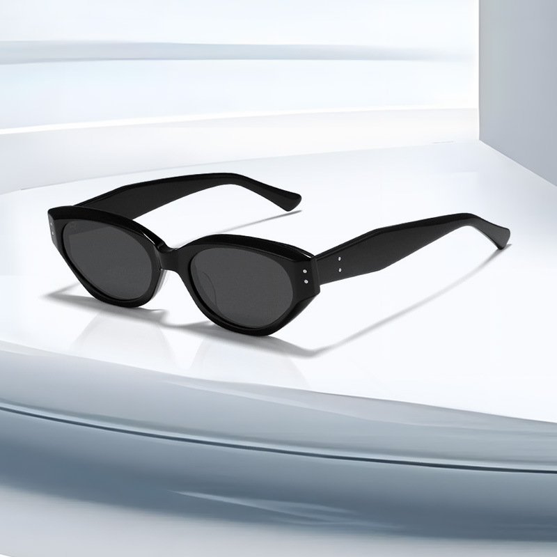 New GM Sunglasses for Women High-End Cat-Eye Retro Fashion Trendy Acetate Nylon UV Protection Sunglasses for Men and Women Driving - Thumbnail 4
