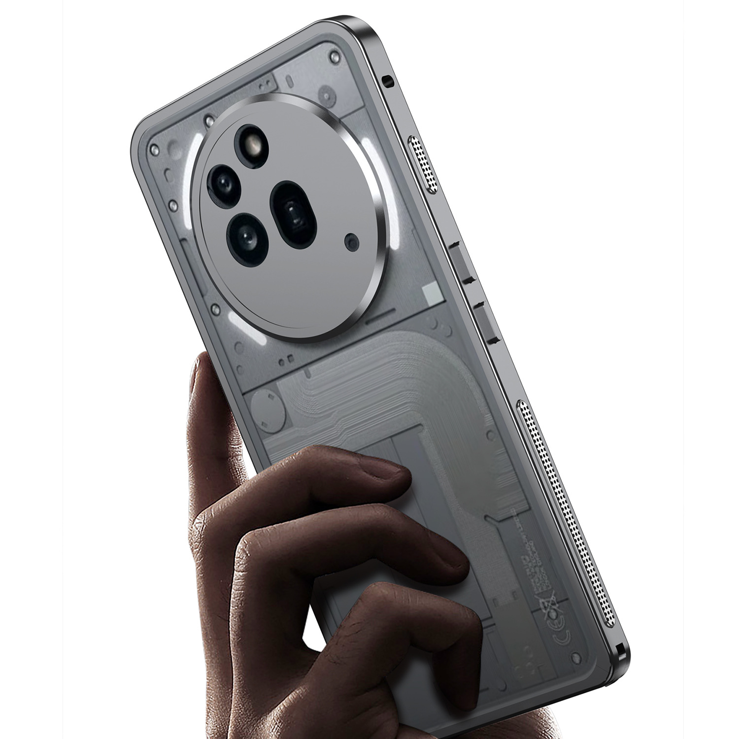 跨境适用nothing phone3apro/phone3a金属边框海马扣手机壳镜头圈