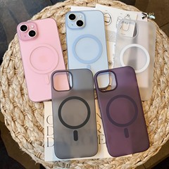 冰雾磁吸适用iPhone17手机壳超薄PC半透磨砂苹果16promax全包硬套