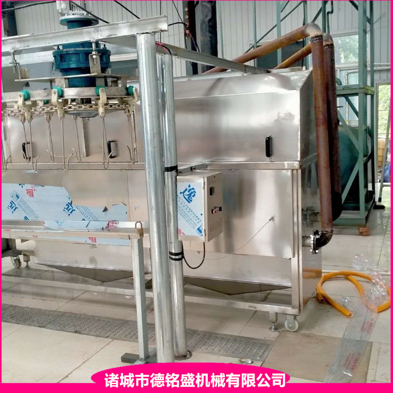 济宁炸鸡流水线 吊挂式扒鸡上糖色油炸生产线 扒鸡油炸设备