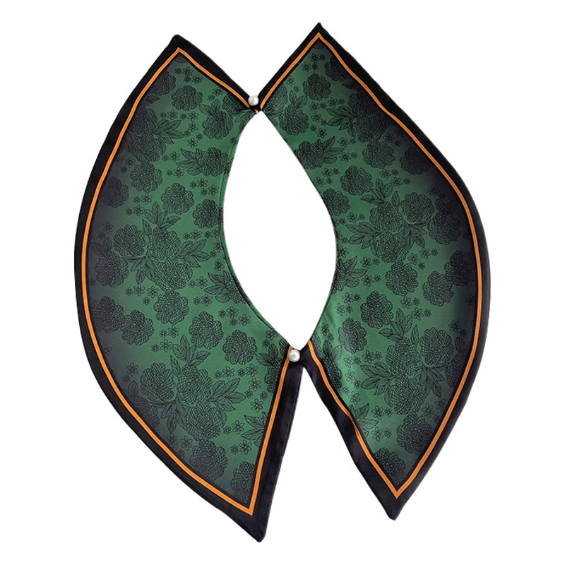 Nueva bufanda de cuello falso para mujer hebilla de perla chal exterior primavera y verano falda a juego camisa cuello-protección chaleco bufanda