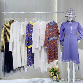 丽资克莱本撤柜2023秋小个子小众高端羊毛羊绒连衣裙品牌尾货批发