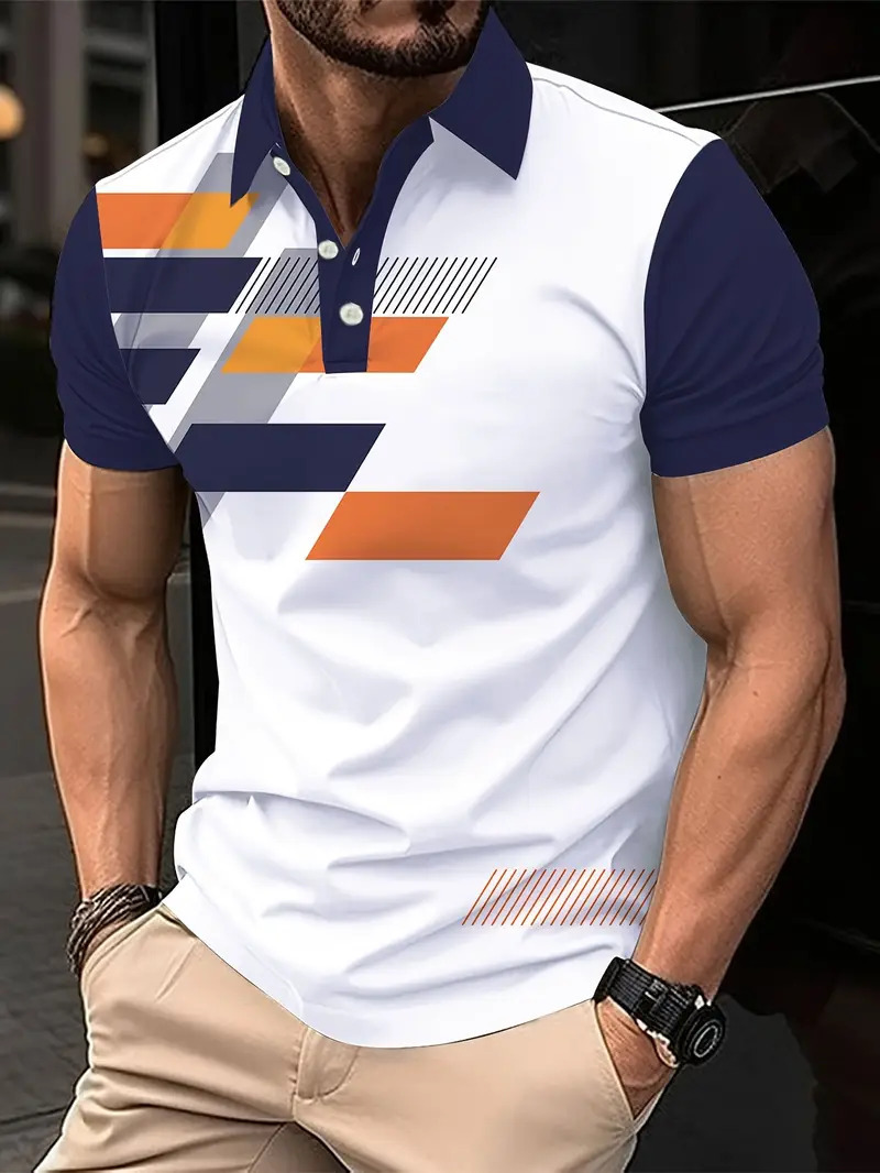 Europa y América ins Cross-border Amazon POLO camisa de polo deportivo de hombre con solapa de manga corta con botones MB13