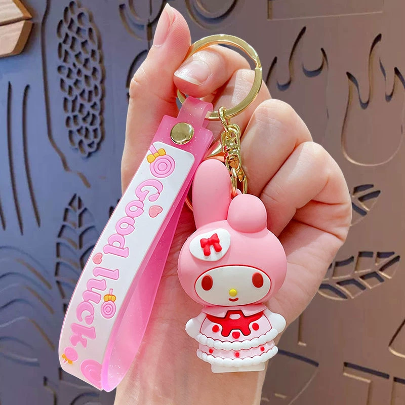 Кулон на брелке (Sanrio) Набор милых силиконовых подвесок — мягкие резиновые талисманчики, подарок на день рождения, различные персонажи