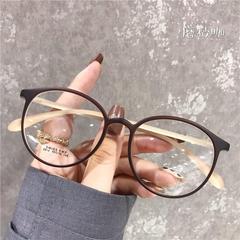 1997韓国版復古小楕円枠近視メガネ女子文芸学生メガネ枠可愛い平光メガネ卸売り