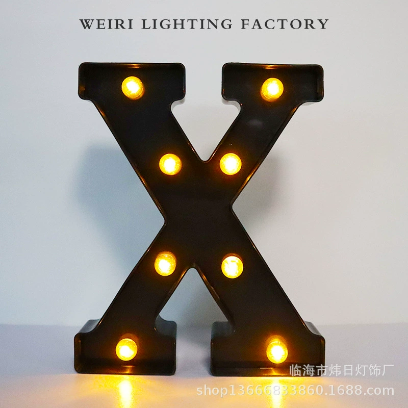 LED рекламная буква, черная подсветка алфавит, крупная декоративная английская буква 21,8 см