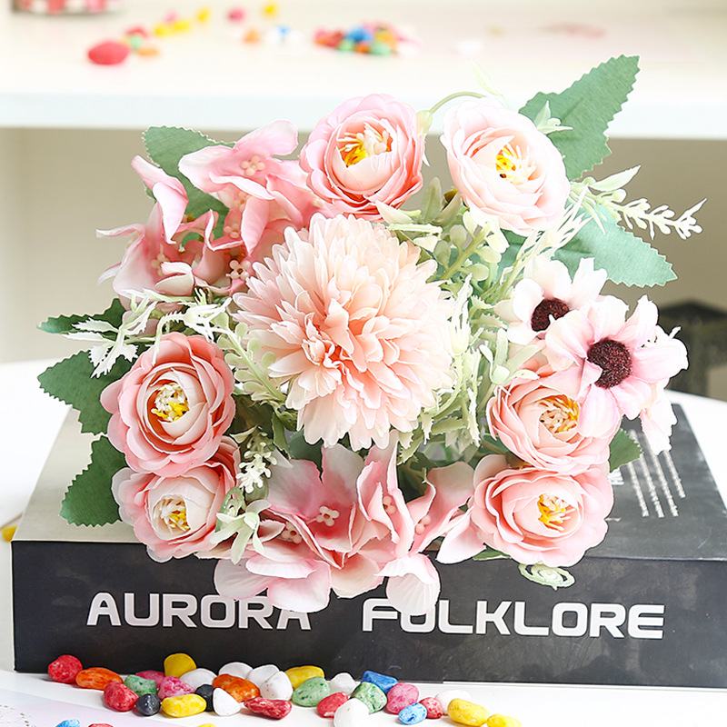 핑크 티 로즈 조합