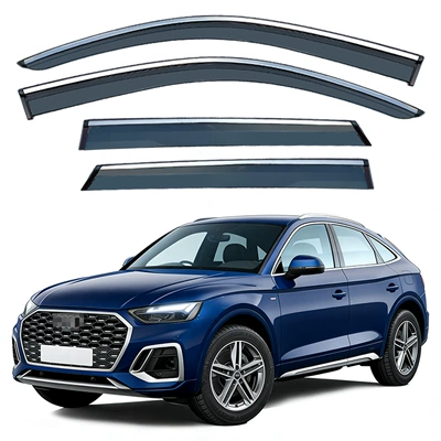 Rain shield – Window Visor - standard-packaging-without-logo-china-audi-q5l-sportback-mk2-80a-2021-2025-with-bright-strips-rain-shield