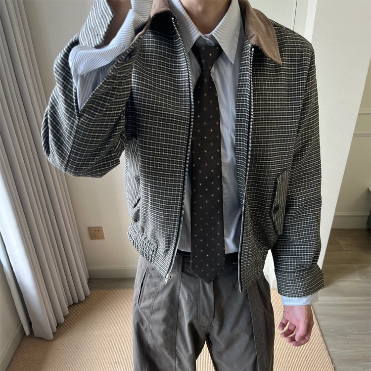 2025 Autumn New Handsome Lapel Jacket Men's High Street Japanese Harajuku Korean Style Trendy Loose Versatile Jacket