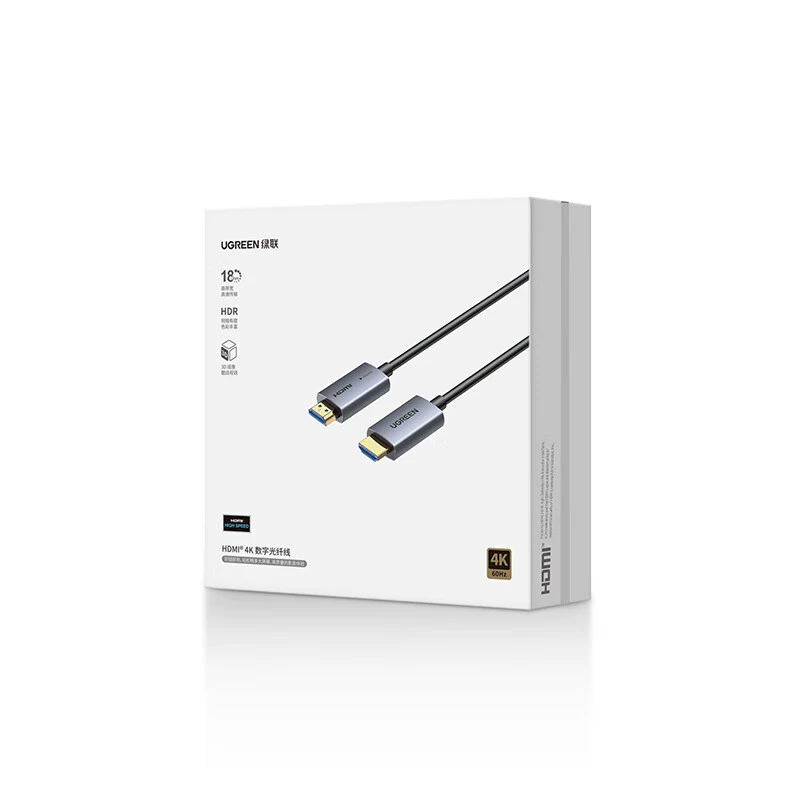 Кабель HDMI оптоволоконный 2.0 версии от UGREEN 4K60Гц, видеокабель высокого разрешения HD178