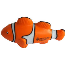 PU发泡小丑鱼压力球 聚氨酯材质海鱼握力球 动物减压球礼品玩具