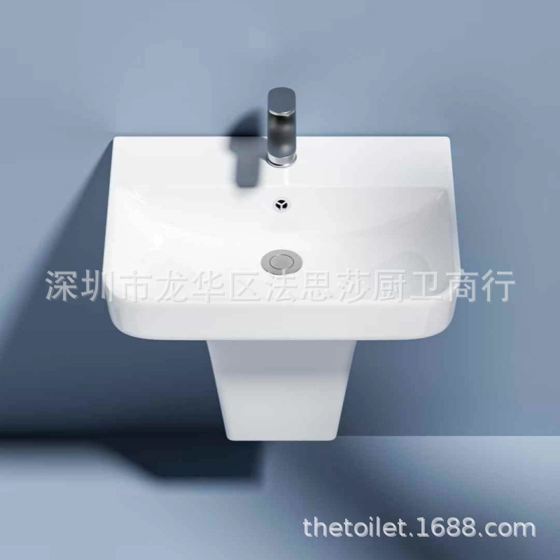 [표준 패키지] 세라믹 기둥 세면대 + 하드웨어 액세서리