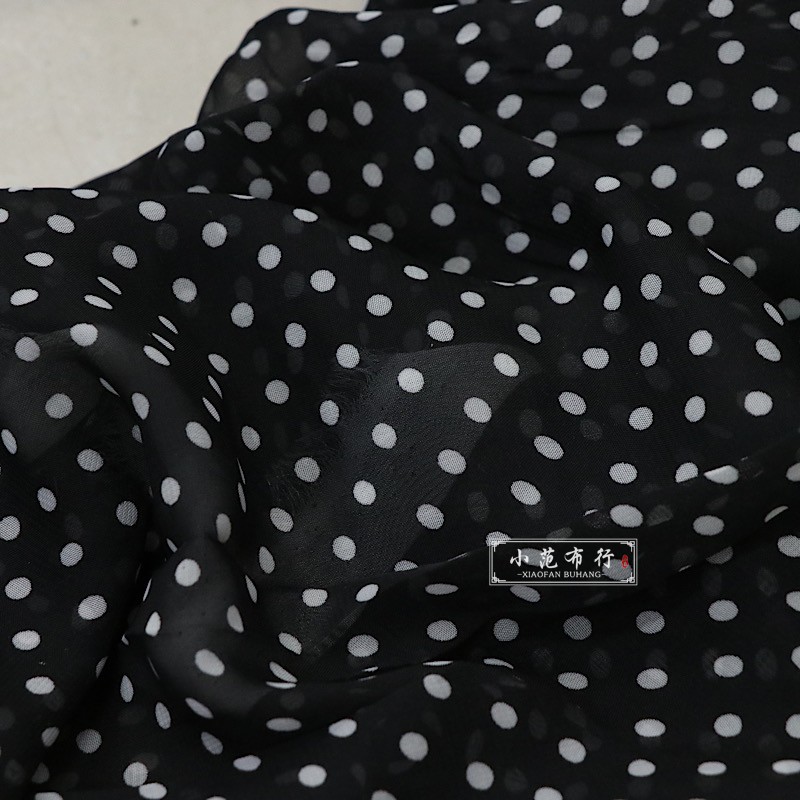 Black white shiffon cloth
