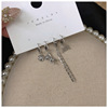 Silver needle, set, advanced earrings, silver 925 sample, high-quality style