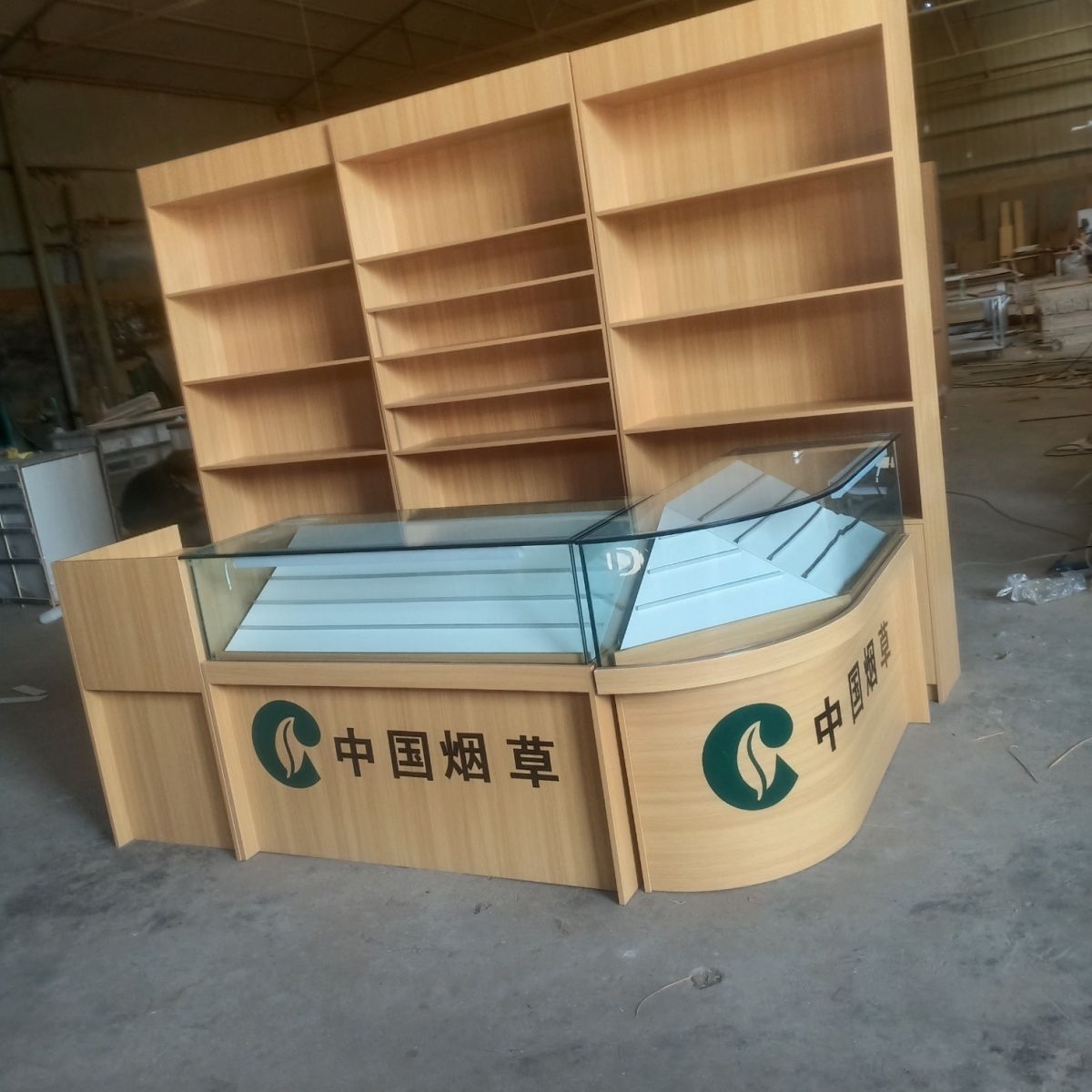 烟柜展示柜超市便利店烟柜收银台一体转角组合玻璃烟柜