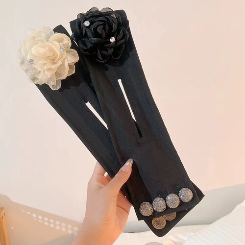 Large flower twisted clip hair holder magic bow hair tie lazy ball head adult flower bud head curly hair clip