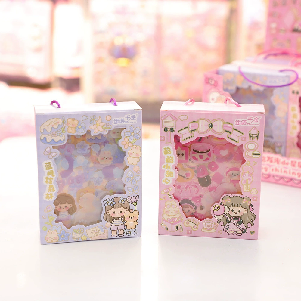 Children's cartoon set, cute stickers, pendant, waterproof sticker, gift box, toy, DIY