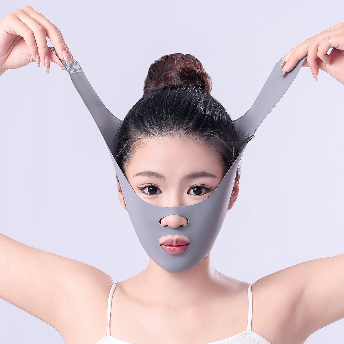 Small Yan V Face Mask Elastic Breathable Lifting Band Double Chin Facial Sleep Mask V Face Device Small Yan V Face Magic Brand