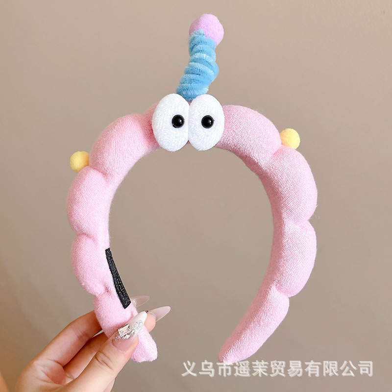曲奇饼干洗脸发箍女2025新款毛绒压发头箍可爱发卡子防滑发捆头饰|undefined