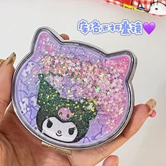 クロミ流砂の小さい鏡の携帯ミニ流砂の両面の鏡は身につけて折りたたみます。