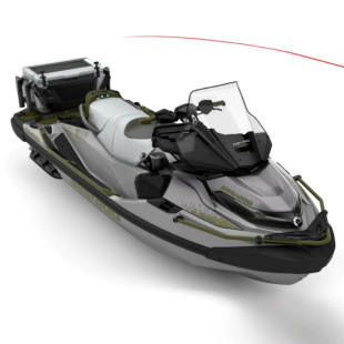 Seadoo Bombardier Sea Motorboat Fishing Boat Motorboat Peak Edition 300 Shark Gray + Seaweed Green