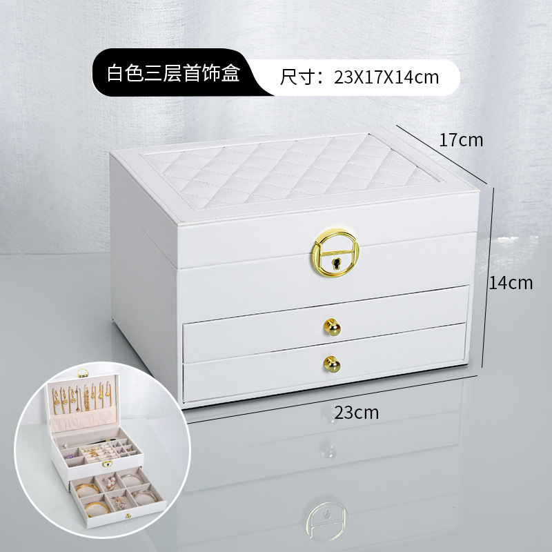 多層大容量イヤリング、ピアス、指輪、腕時計、ネックレス、酸化防止、ホリデーギフト、ジュエリー収納ボックス、ジュエリーギフトボックス|undefined